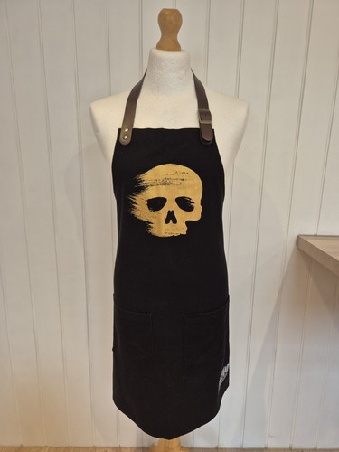 Black chef apron smokehead - black,