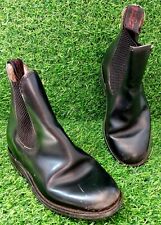 Regent Black Leather Kids Jodhpur Paddock Riding Boots Size Children's 11.5