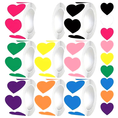 Heart stickers 5cm - 2.5cm, love