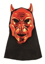 Adults Red Hooded Devil Mask Halloween Fancy Dress Party