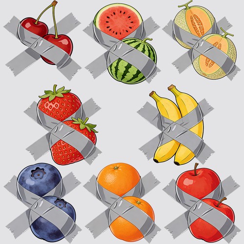 Fruit themed stickers - fruit-themed,