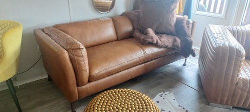 Tan leather sofa brooks - leather,
