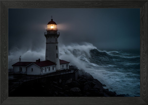 Lighthouse stormy sea 5 - a, #5