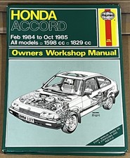 HONDA ACCORD HAYNES OWNERS