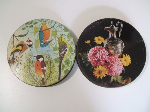 Pair vintage round empty - pair, of