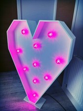 4ft Marquee Love Heart TO BUY Made to order Large Giant Light LED Number Letter