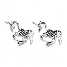 Tibetan Silver Charms Unicorn
