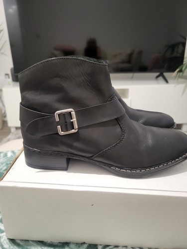 Ladies black leather - ladies, boots