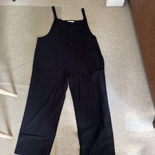 Women's Baggy Dungarees Spring Overalls Ankle Length UK