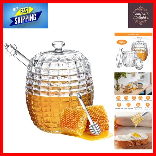 Elegant glass honey pot - elegant, jar