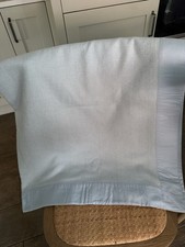 Laura Ashley Cotton Border Herringbone Throw In Seaspray 180 X 130 Cm