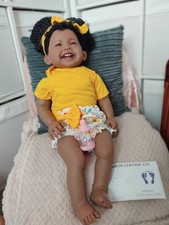 24" Black African Reborn Baby