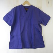 Scrub Trouser & Shirt Work Set In Purple Unisex Adults Uniform UK Medium In VGC