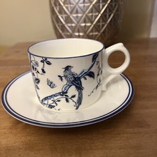 Very Rare LAURA ASHLEY Summer Palace Blue Cup And Saucer In Excellent Condition