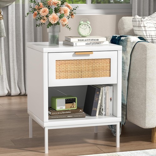 Rattan bedside table - rattan,