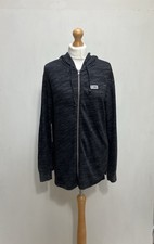 Womens Victoria Secret Hoodie Size Small UK 10 Grey Full Zip Longline Hooded Top