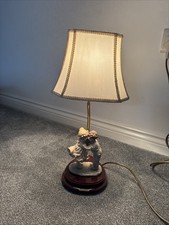 Vintage Table Lamp with Giuseppe Armani Florence Boy and Girl