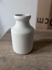 White company matt white bud vase