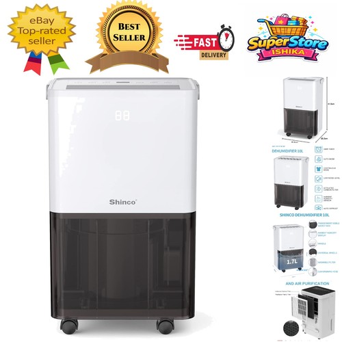 10l day compact dehumidifier - 10l/day,