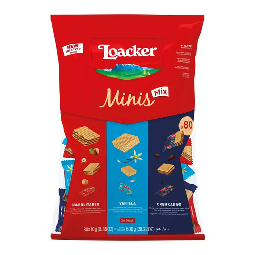 Loacker minis crispy wafers - loacker,