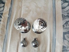 Pair Ice Faceted Crystal Door Knobs With Escutcheons RRP £75