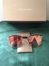 BULGARI W/ Swarovski Crystal Framed 6112-B 2014/6F 57-16 140 2N Sunglasses