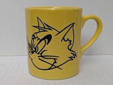 Tom & Jerry Vintage Tea Coffee Mug  Yellow  Hanna Barbera WB  Cartoon 
