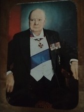 British Prime Minister Sir Winston Churchill Cookie Biscuit Tin Box Container