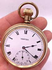 Gents Vertex Gold Plated Dennison Pocket Watch British Railways Eastern Region