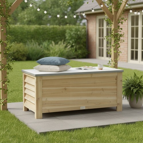 155l outdoor storage box metal - outdoor,