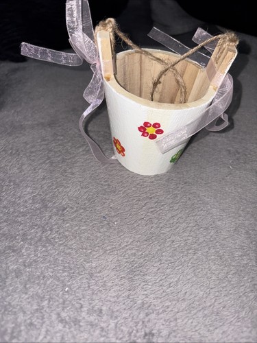 Wooden trinket bucket - wooden,