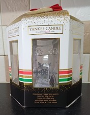 Yankee Candle Glass Snowflake Gift Set  Wax Burner  Warmer & 3 Wax Melts