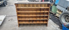 Vintage Industrial Wood Pigeon Holes Post Office Sorting Filing Cabinet Shelves