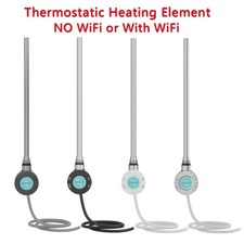 Thermostatic Smart Dual Fuel Towel Rail Radiator Heating Element LCD Display