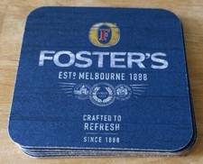 Fosters Beer Mats Coasters - set of 6