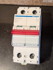 Hager SBR290 100A Double Pole Main Switch Isolator