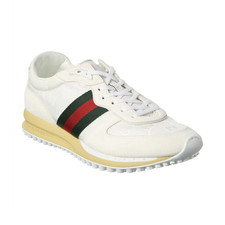 Gucci White Lace Up Low Top