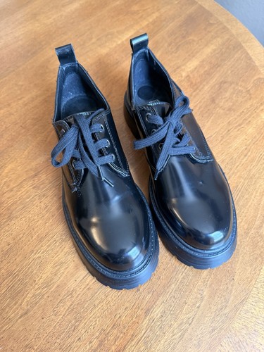 Zara women black patent - black,