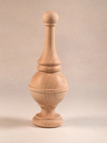 Newel post finial - maple, wood