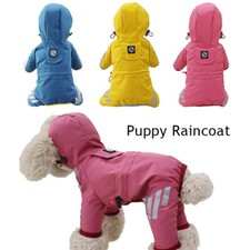 Reflective Pet Dog Raincoat Hooded Waterproof Jacket Puppy Cat Outdoor Clothes