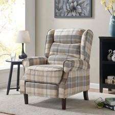 Recliner Armchair Tartan Chair
