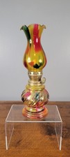 Vintage Mini Oil  Lamp Amber