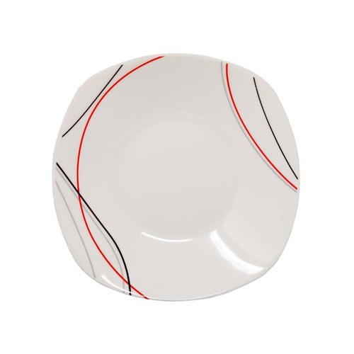 Porcelain soup plate 22cm red - soup,