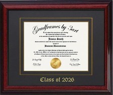 Custom Diploma Frame Brandy
