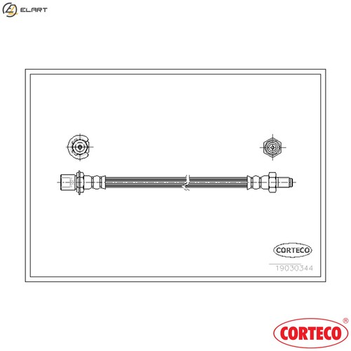 Brake hose 19030344 for - hose, toyota