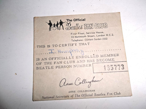 The beatles london fan club - fan,