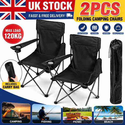 2pcs folding camping chairs - 2pcs,