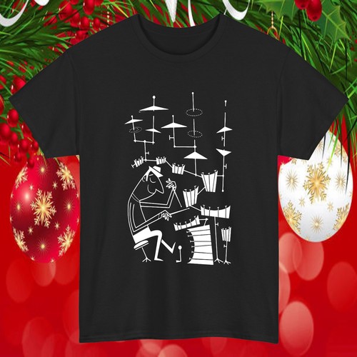 Retro jazz drummer shirt - drummer, t-shirt