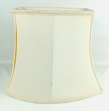 Bowed Empire Lampshade Rectangular - Cream H 27 cm x W 22cm