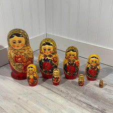 Authentic Russian Nesting Dolls Set Made In USSR